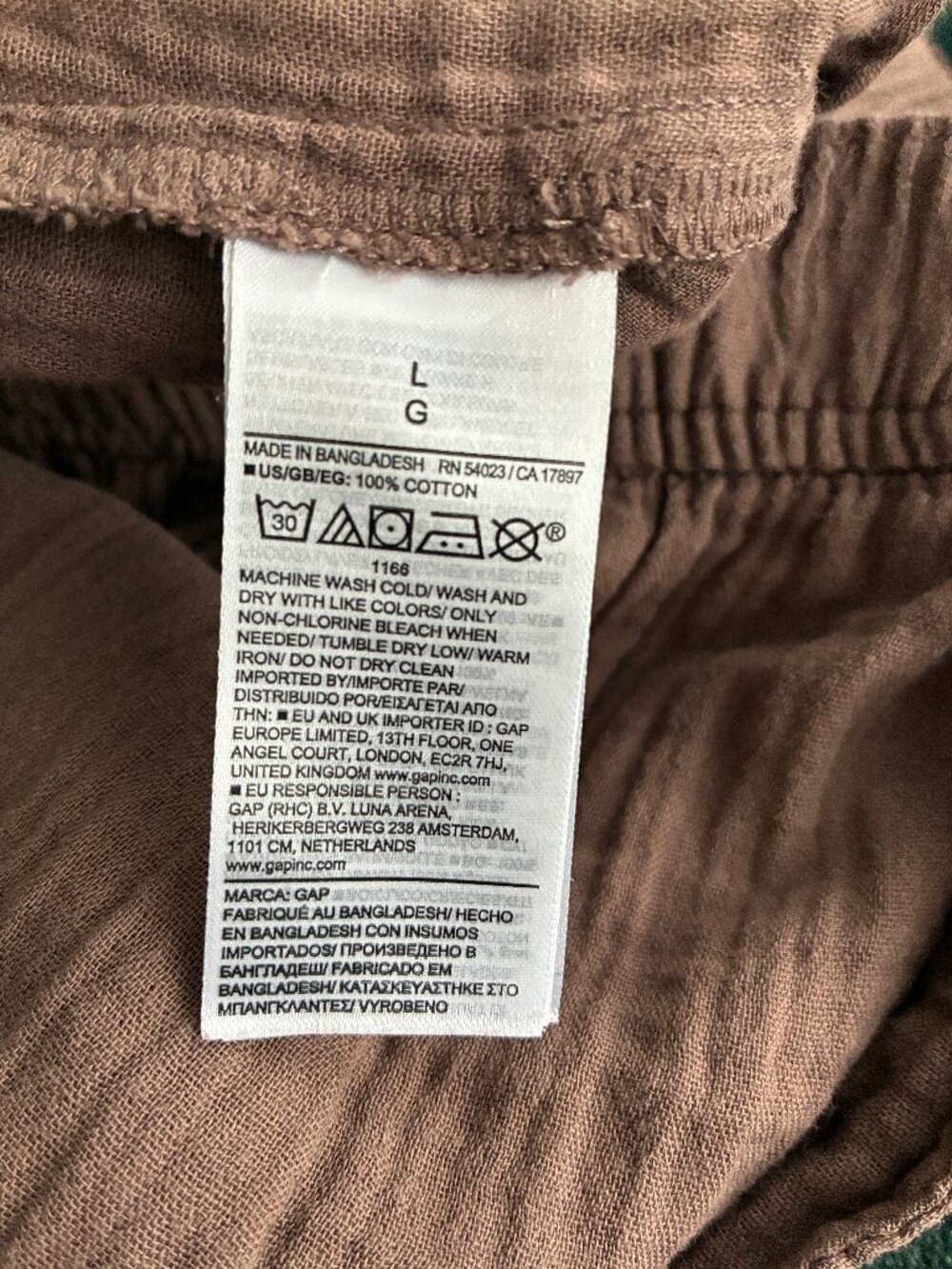 GAP Mid Rise Pull-On Barrel Gauze Pants 100 % Cotton - Picture 8 of 8